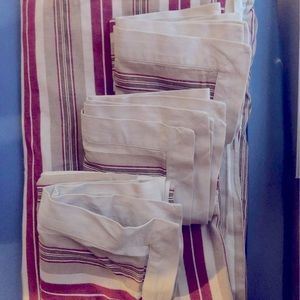 4 piece King Pottery Barn Stripe Duvet